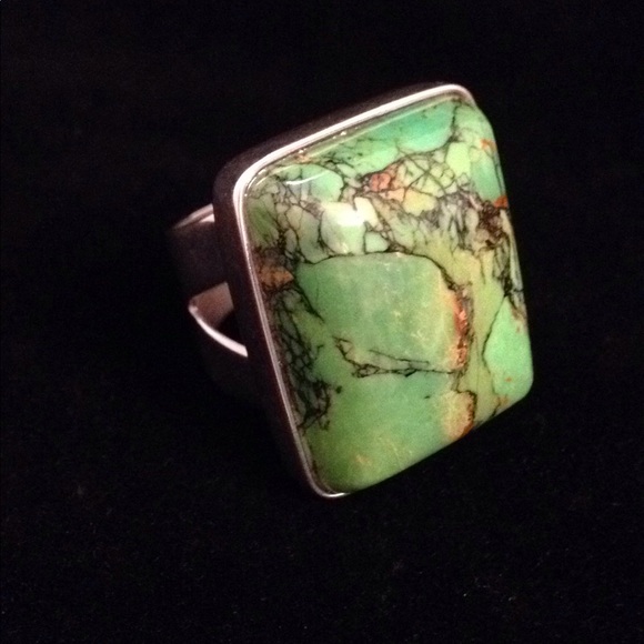 Jay King Mine Finds Jewelry - Jay King Mojave Green Turquoise and Sterling Ring